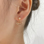 [Twinkle ]MOVE UNO PINK GOLD DIAMOND EARRINGS
