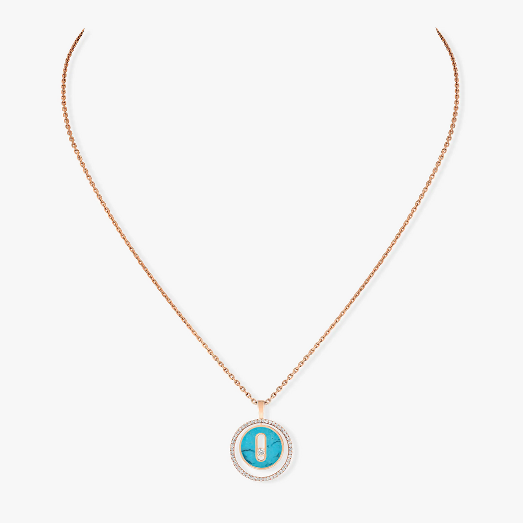 [Twinkle ]Twinkle MOVE 1 DIAMOND TURQUOISE PINK GOLD DIAMOND NECKLACE