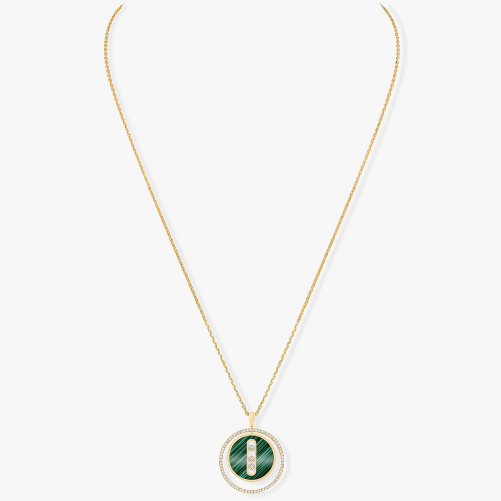 [Twinkle ]Twinkle MOVE 3 DIAMOND MALACHITE GOLD DIAMOND NECKLACE