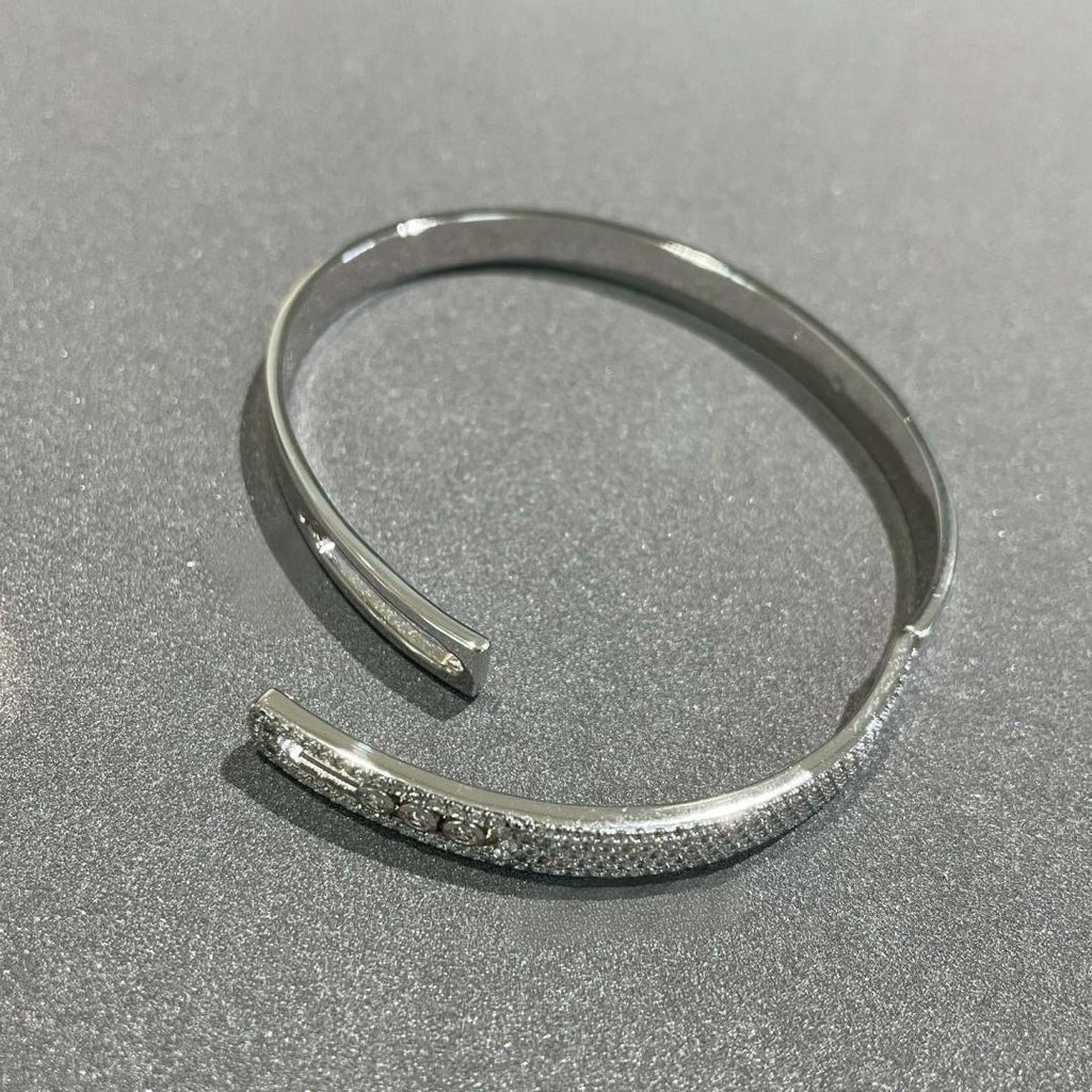 [Twinkle ]Move Noa Rose Gold Pavé Diamond Bangle Bracelet