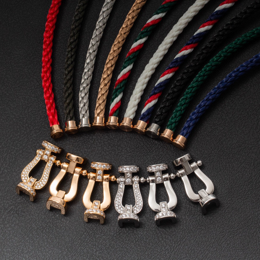 ¡®Twinkle jewelry¡¯FORCE LARGE HORSESHOE HALF DIAMOND BRACELET ROSE GOLD