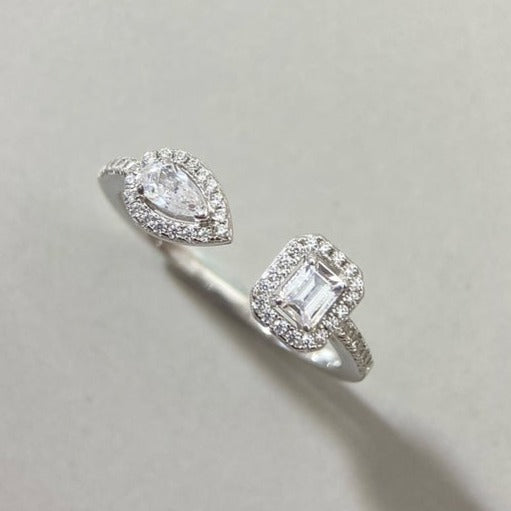 [Twinkle ]MY TWIN TOI & MOI SILVER DIAMOND RING
