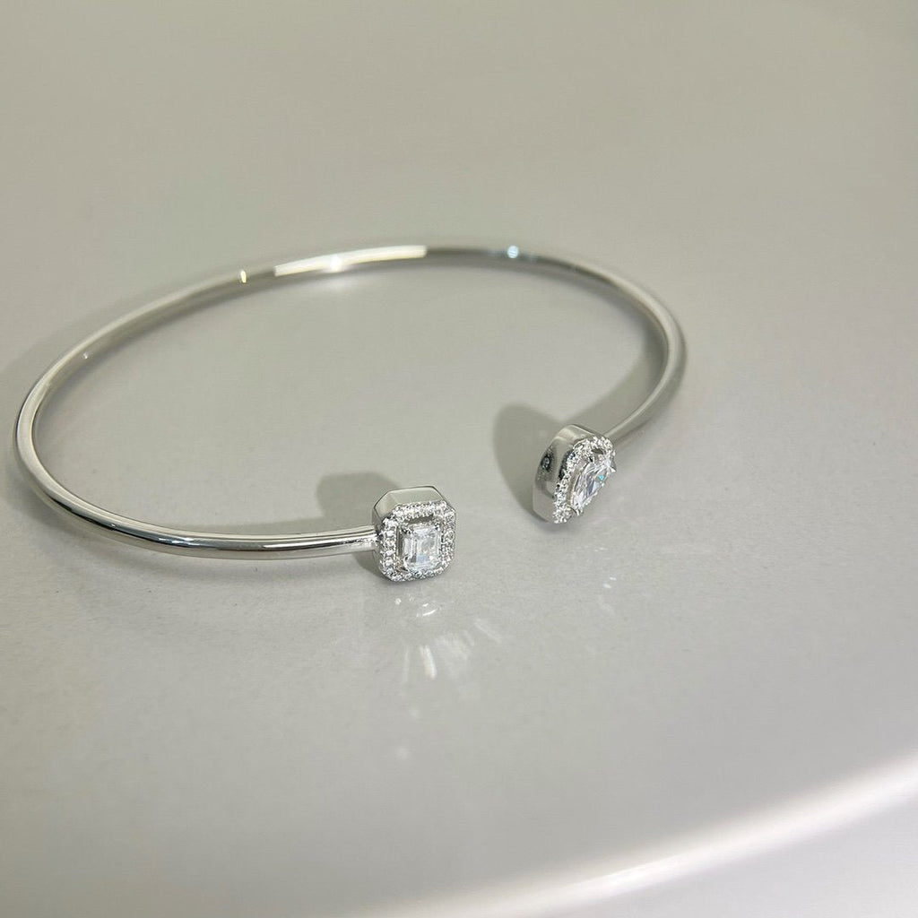 [Twinkle ]JONC FLEX MY TWIN TOI & MOI SILVER DIAMOND BRACELET