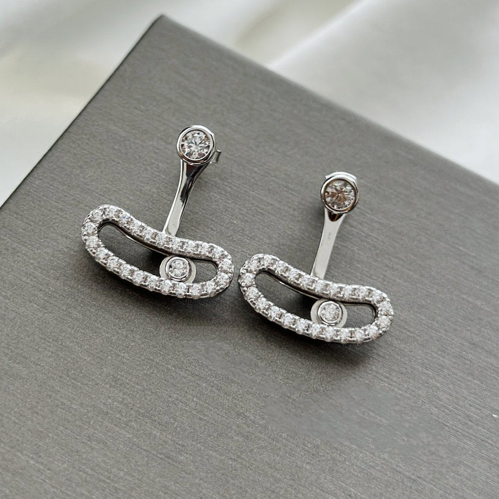 [Twinkle ]MOVE UNO SILVER DIAMOND EARRINGS
