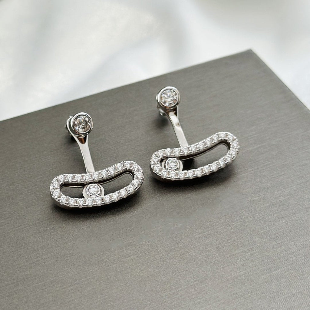 [Twinkle ]MOVE UNO SILVER DIAMOND EARRINGS