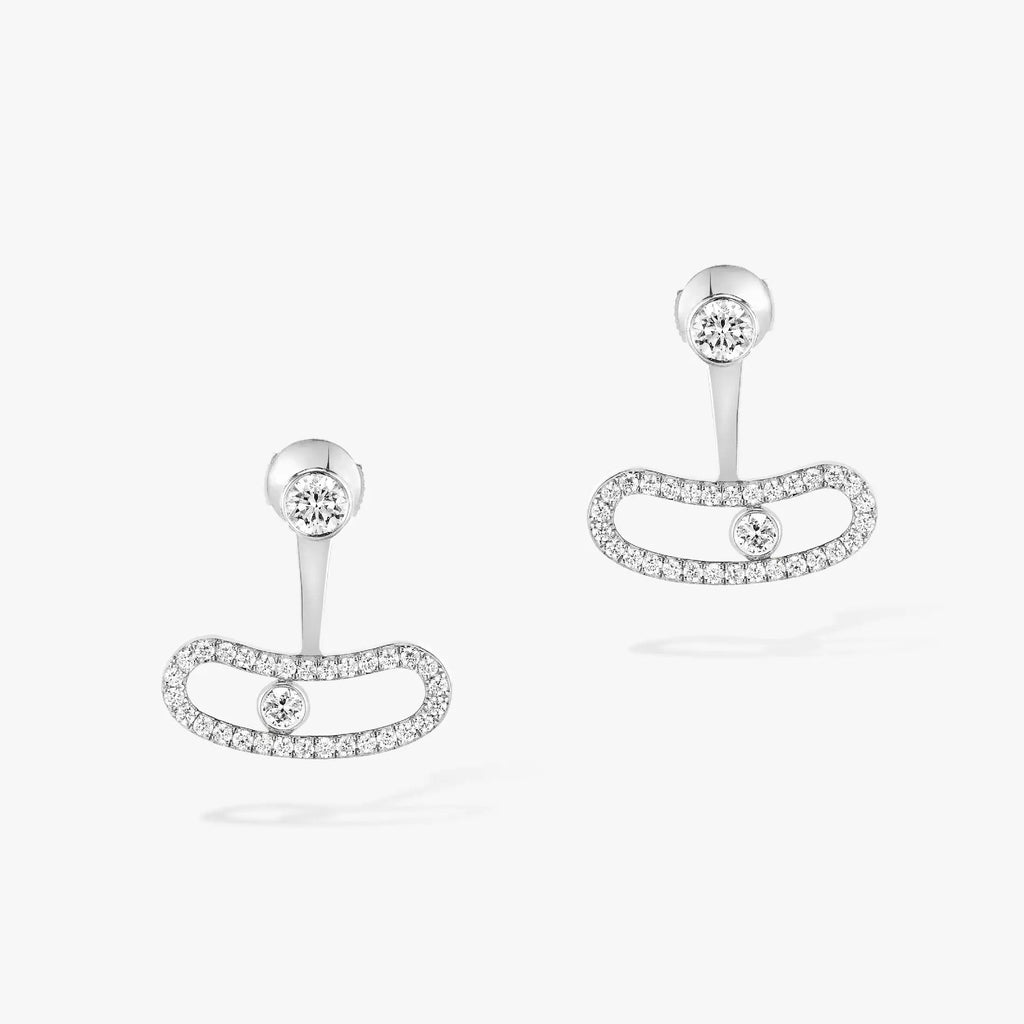 [Twinkle ]MOVE UNO SILVER DIAMOND EARRINGS