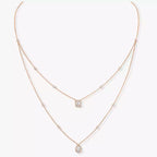 [Twinkle ]Diamond Necklace My Twin 2 Rows