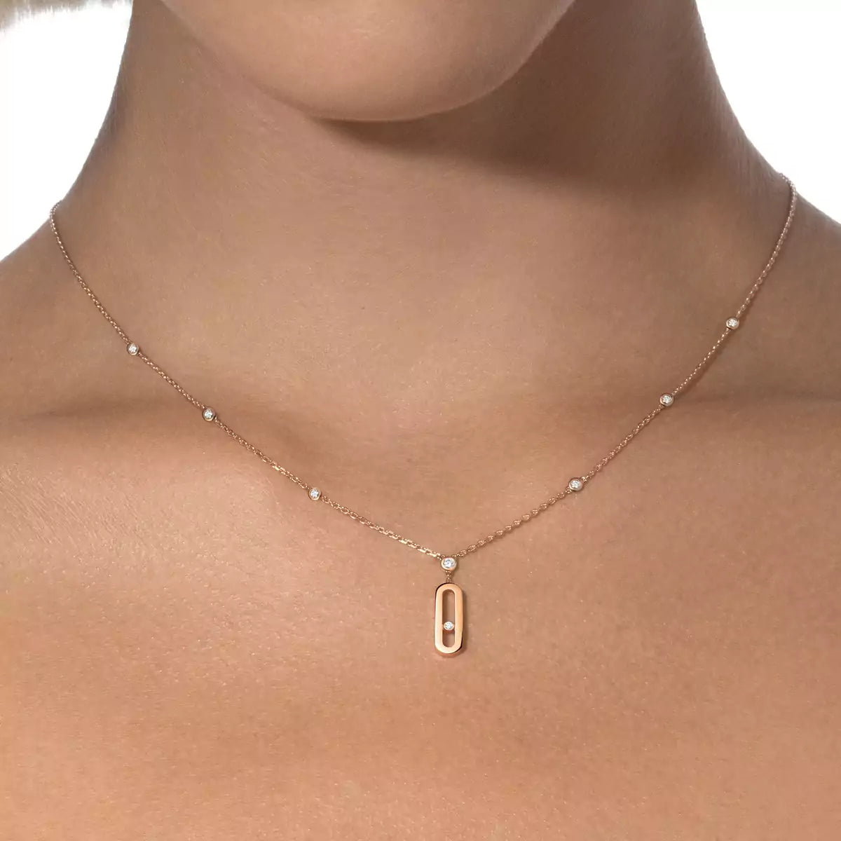 [Twinkle ] Move Uno Gold Diamond Long Necklace
