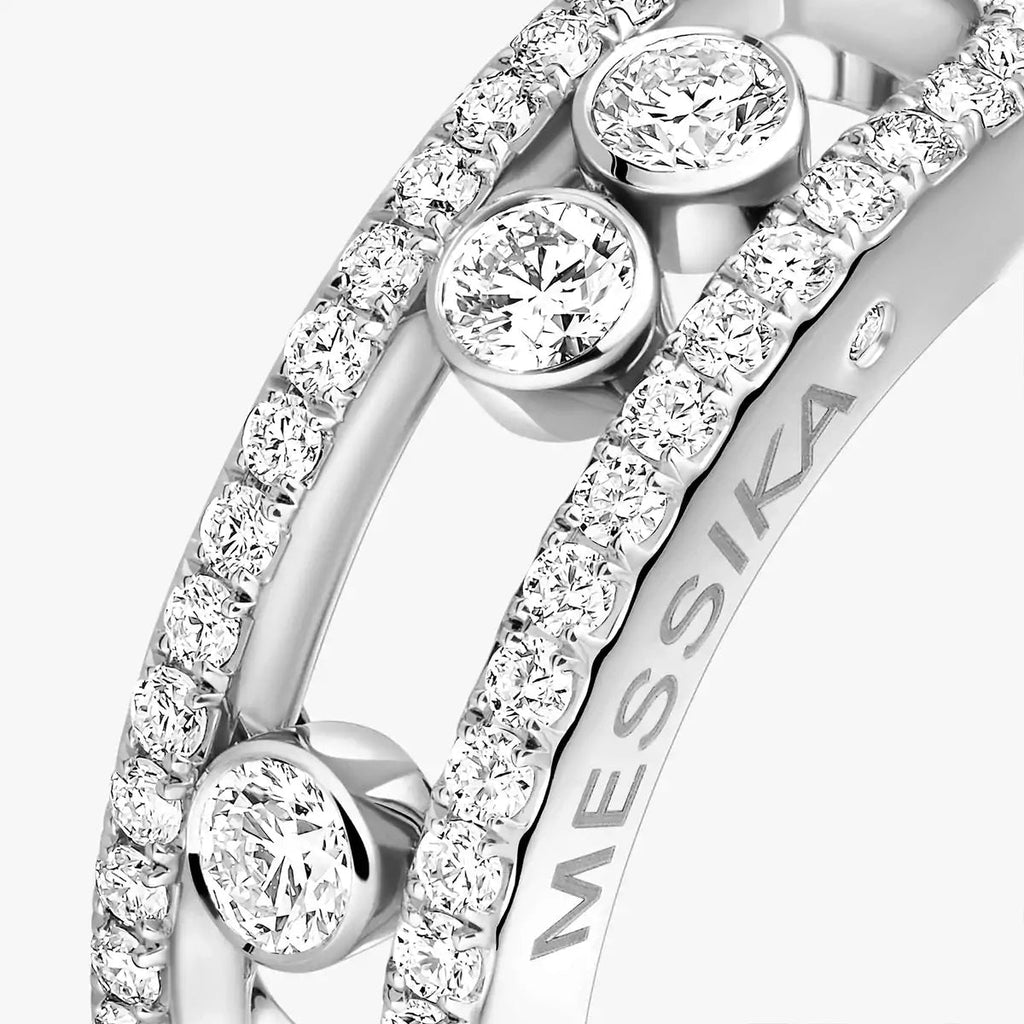 [Twinkle ] Move Gold Diamond Pave_ Ring