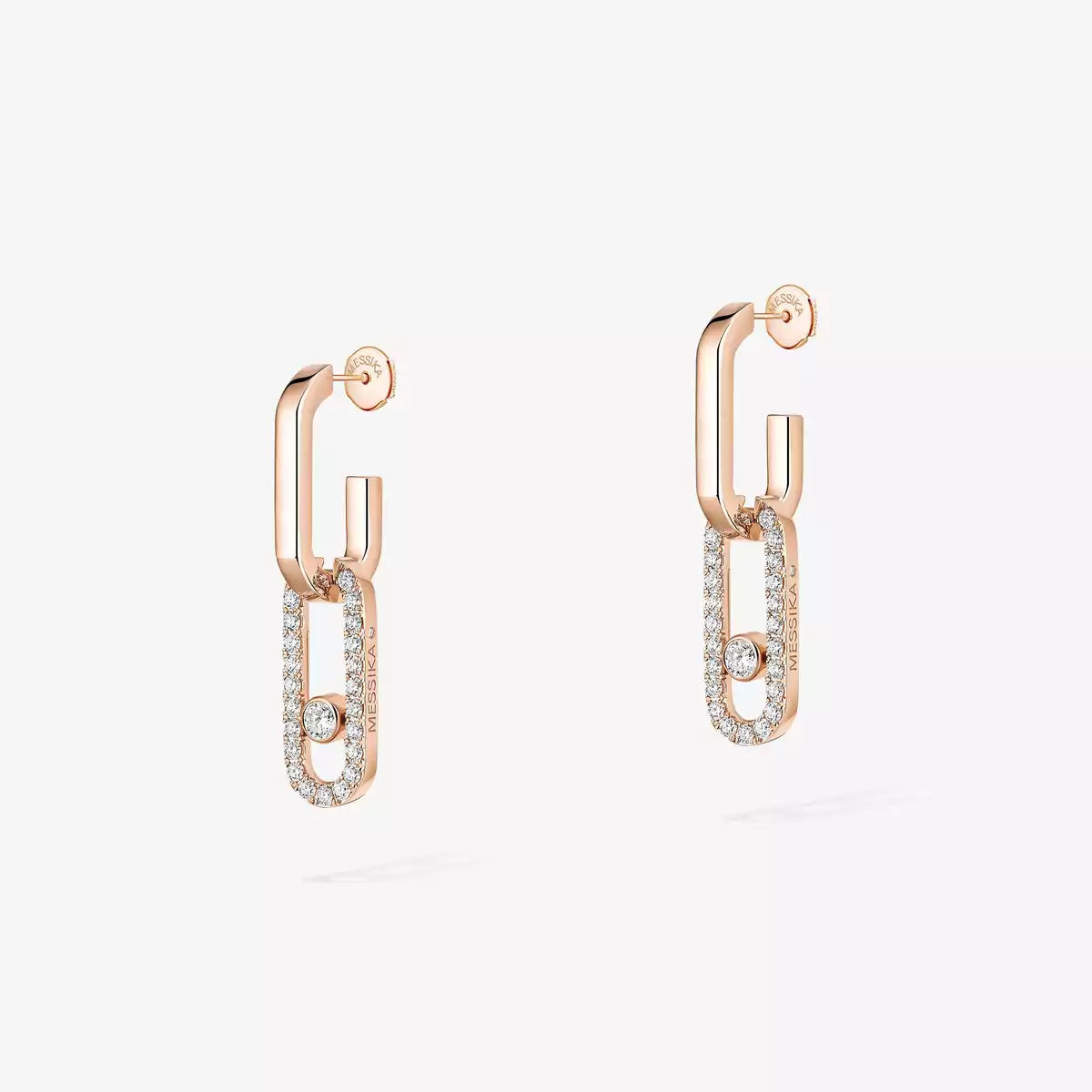 [Twinkle ]Move Link Diamond Earrings