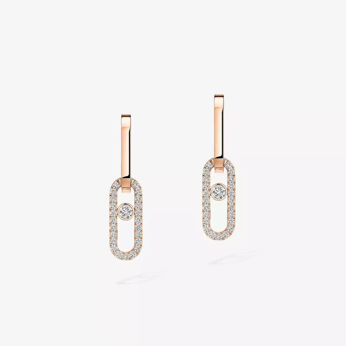[Twinkle ]Move Link Diamond Earrings