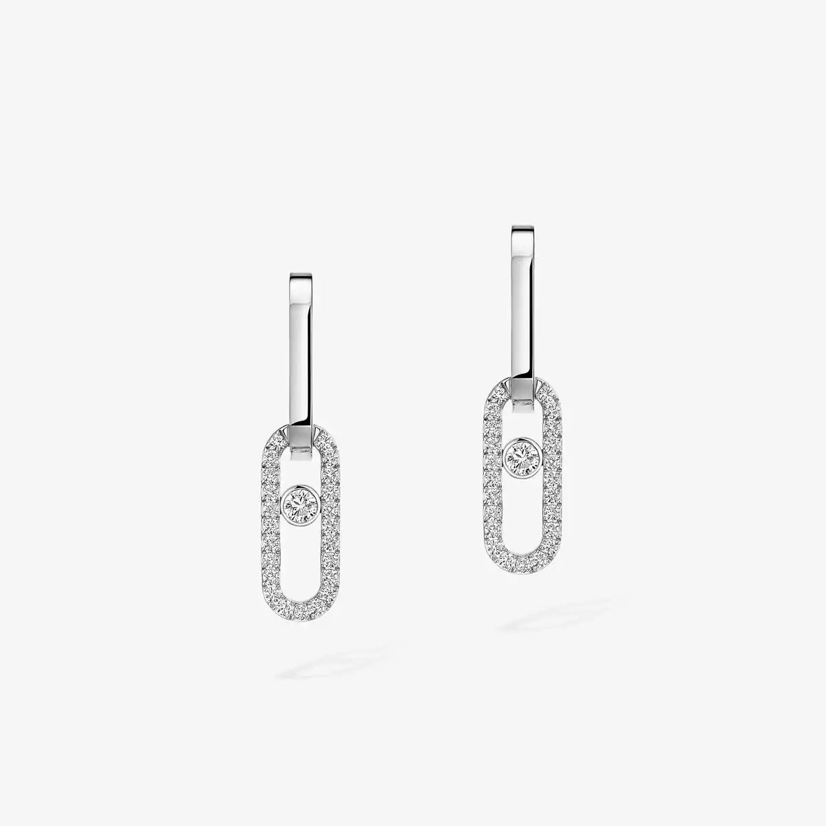 [Twinkle ]Move Link Diamond Earrings