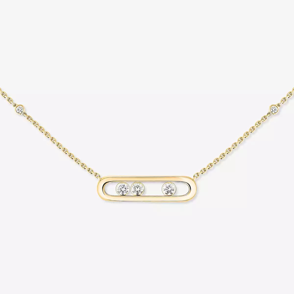 [Twinkle ] Baby Move Gold Diamond Necklace
