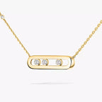 [Twinkle ] Baby Move Gold Diamond Necklace