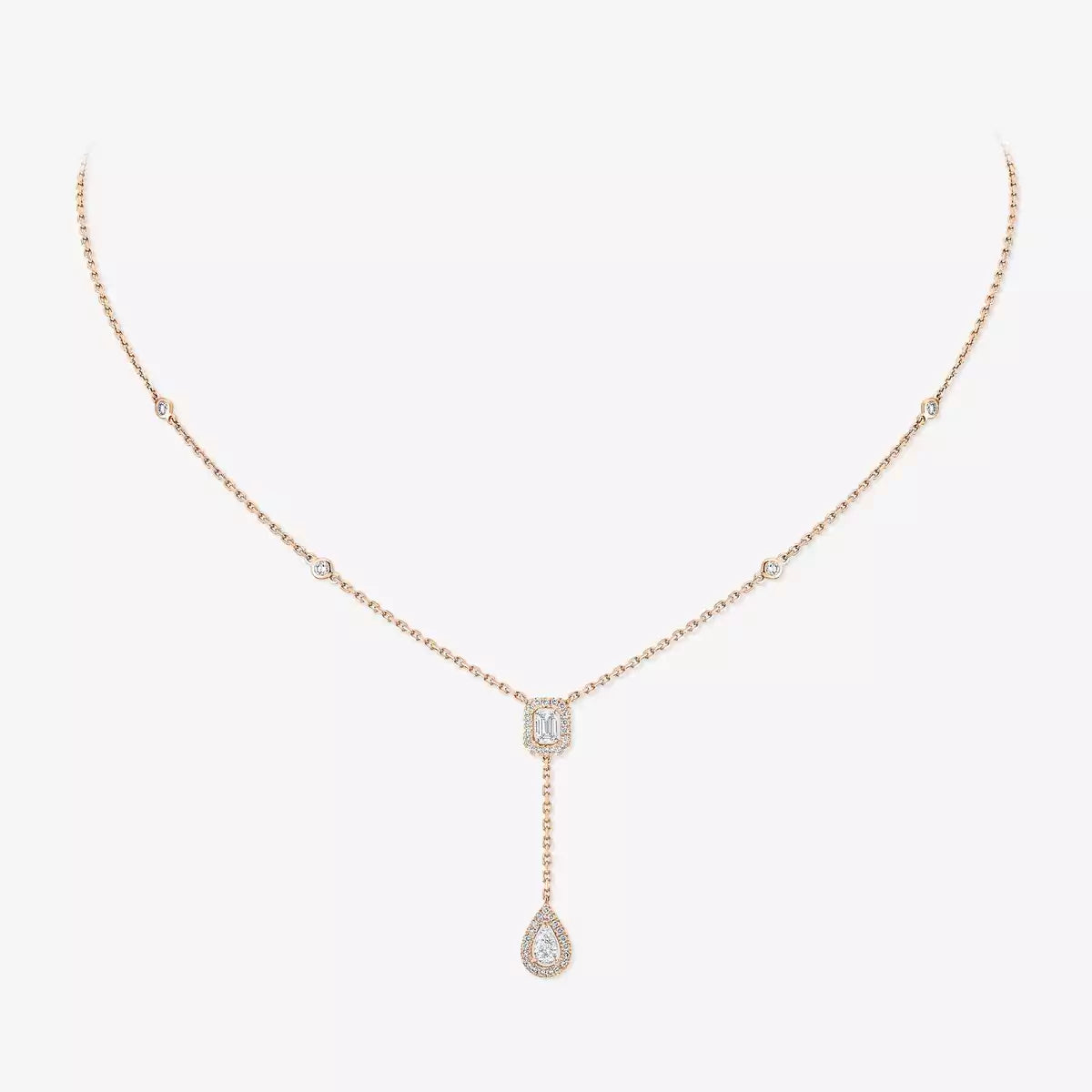 [Twinkle ]Gold Diamond Tie Necklace