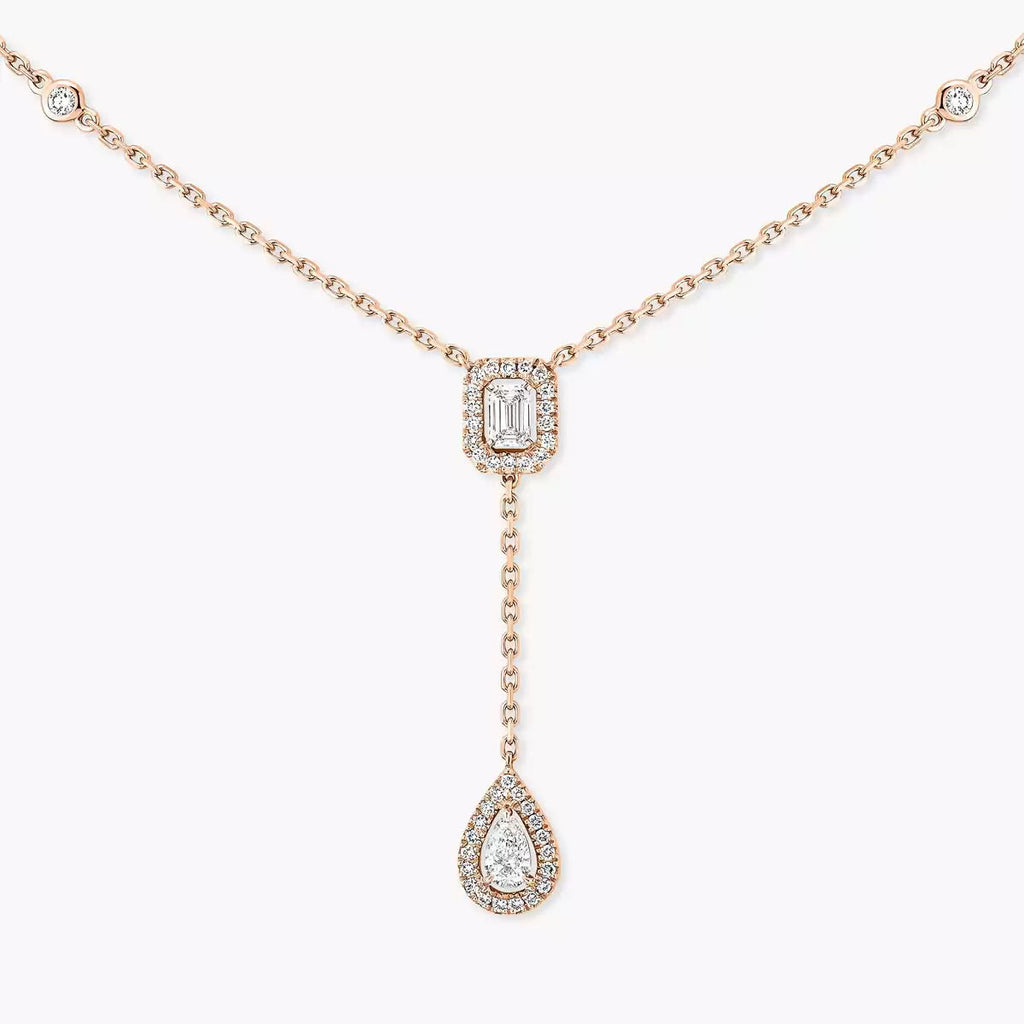 [Twinkle ]Gold Diamond Tie Necklace