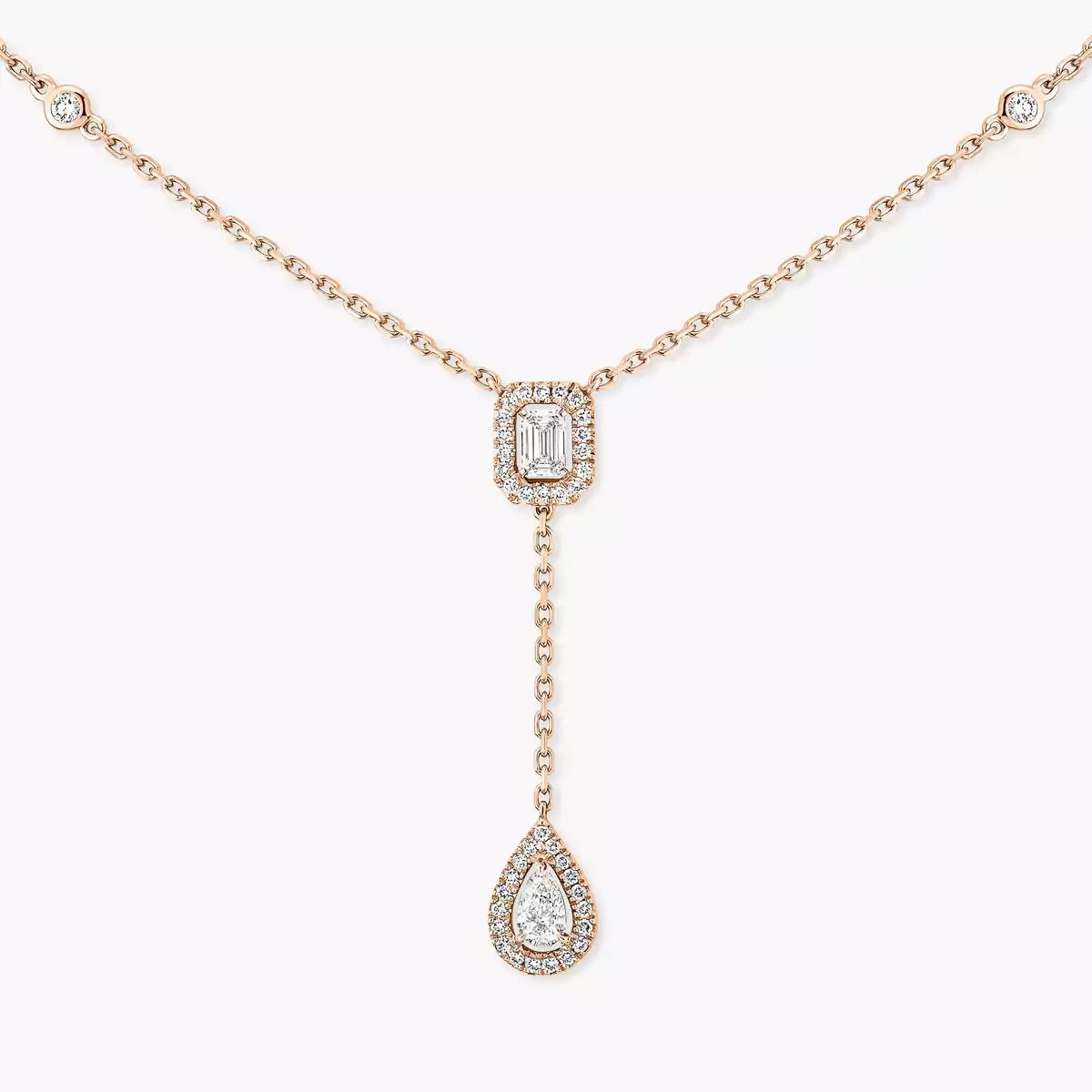 [Twinkle ]Gold Diamond Tie Necklace