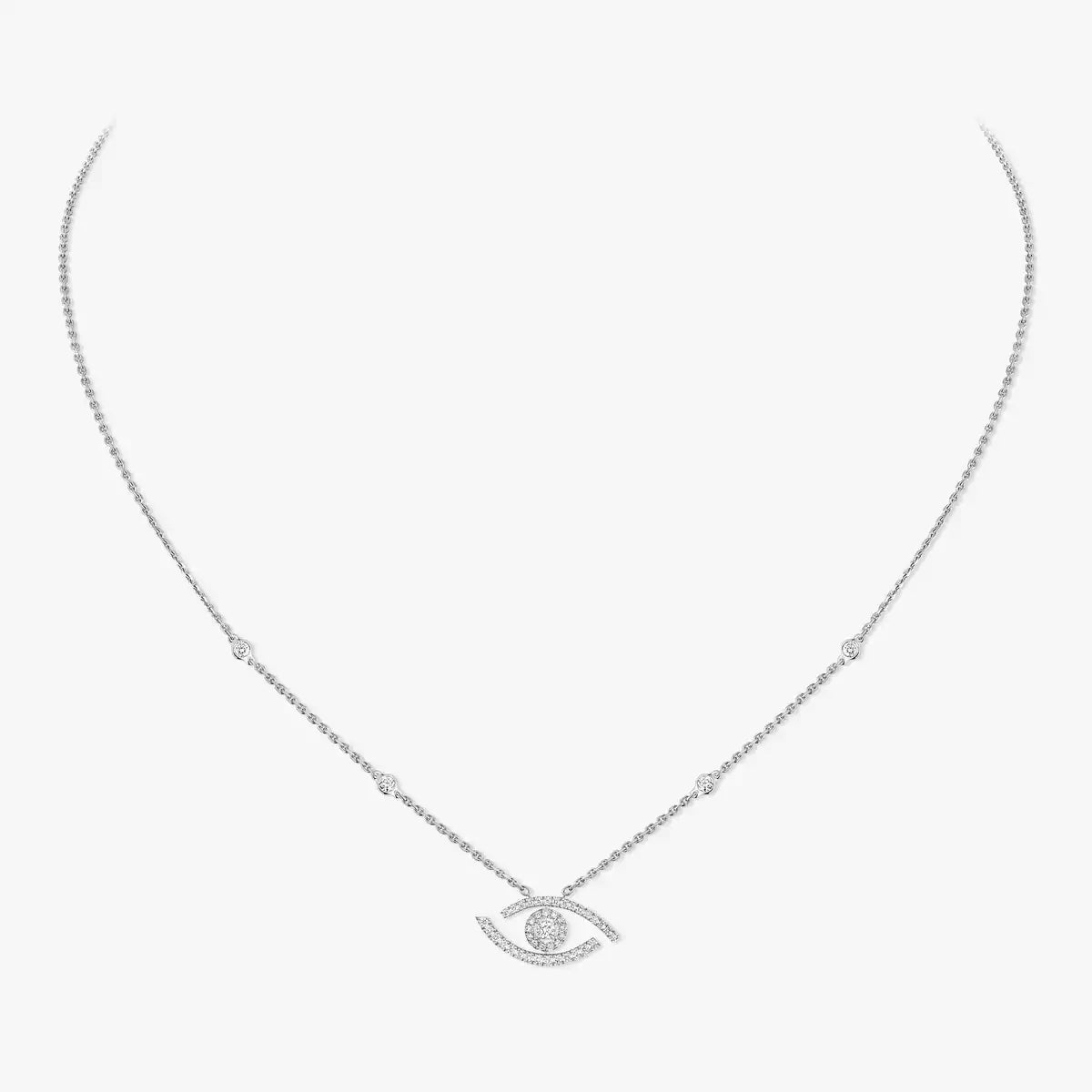[Twinkle jewelrys]Pave_ Diamond Necklace Lucky Eye