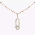 [Twinkle ]Move Uno Diamond Necklace in Rose Gold