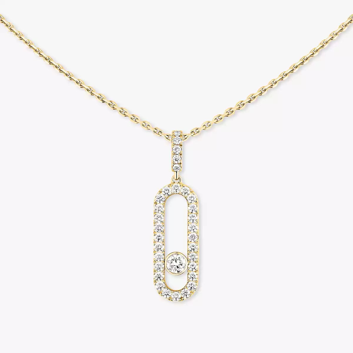 [Twinkle ]Move Uno Diamond Necklace in Rose Gold