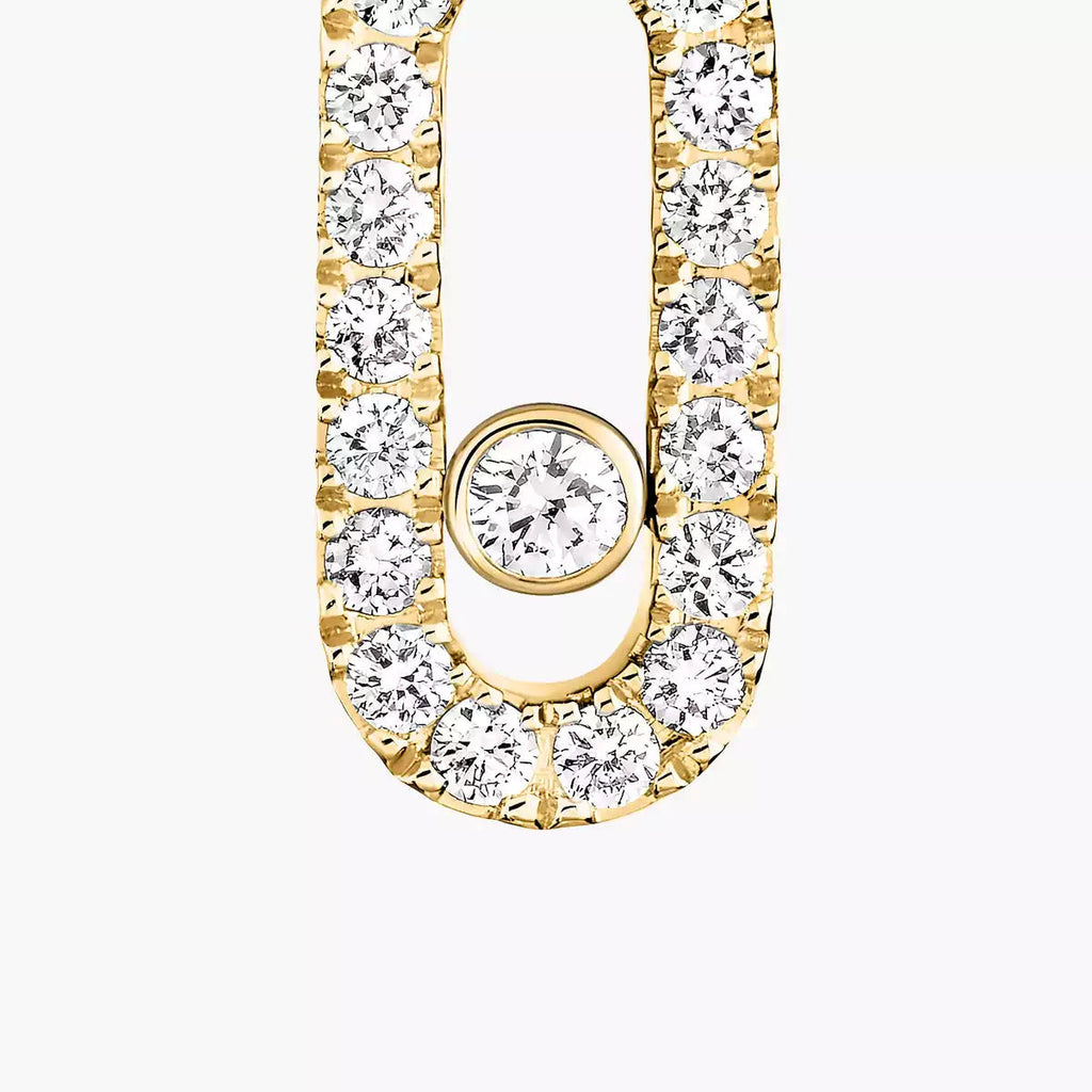 [Twinkle ]Move Uno Single Diamond Hoop Earring