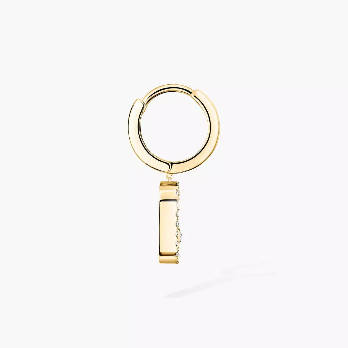 [Twinkle ]Move Uno Single Diamond Hoop Earring