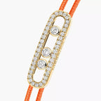 [Twinkle ]MK Care(s) pink cord pavé bracelet
