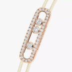 [Twinkle ]MK Care(s) pink cord pavé bracelet